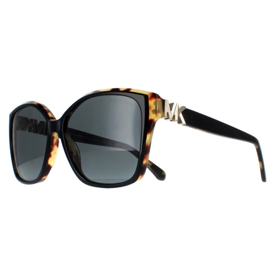 Michael Kors Square Womens Bi Layer Black and Amber Tortoise Dark Grey MK2201 Malia