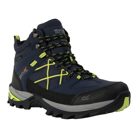 Regatta Mens Samaris III Walking Boots (Navy/Lime Punch) - Image 3