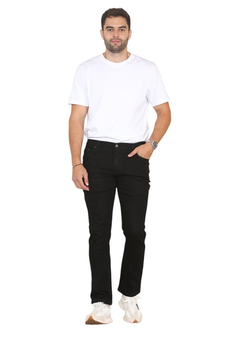 MYT Vaqueros de pierna recta para hombre Denim hiperelástico en negro - Image 6