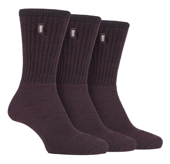 JEEP - 3 Pairs Mens Vintage Cotton Cushioned Socks for Hiking Boots