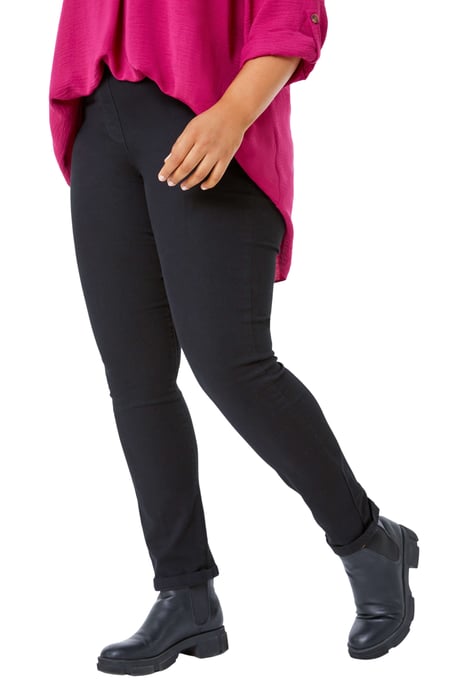 Curve Stretch Denim Elastic Waist Jegging - Image 1