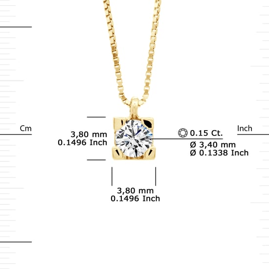 DIADEMA - Necklace with Diamonds - Yellow Gold - Venetian Chain