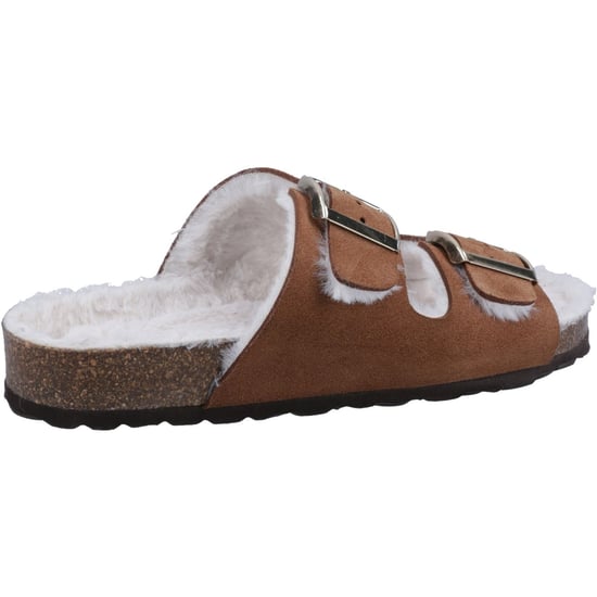 Hush Puppies Jessie Leather Women's Tan Slippers - Image 2