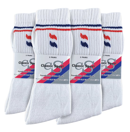 Sock Snob - 12 Pares de Calcetines Deportivos de Algodón para Hombre en Blanco y Negro - Blanco - Image 2