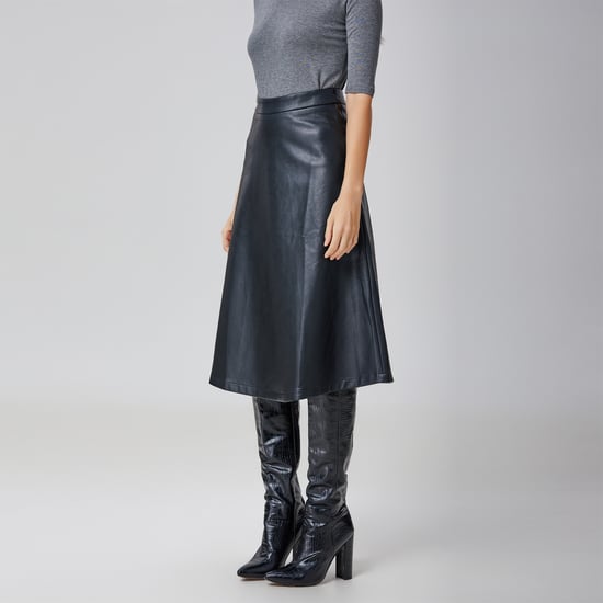 Pu trapeze skirt - Image 3