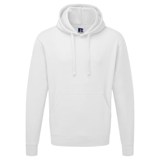 Russell Mens Authentic Hooded Sweatshirt / Hoodie (White) - Image 1