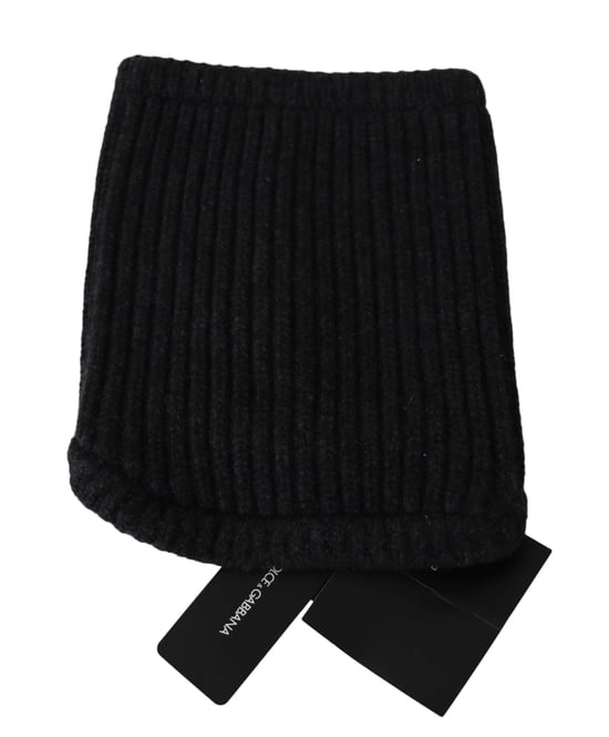 Gorro de cachemira tejido con cuello y pasamontañas negro para hombre de Dolce & Gabbana - Image 2