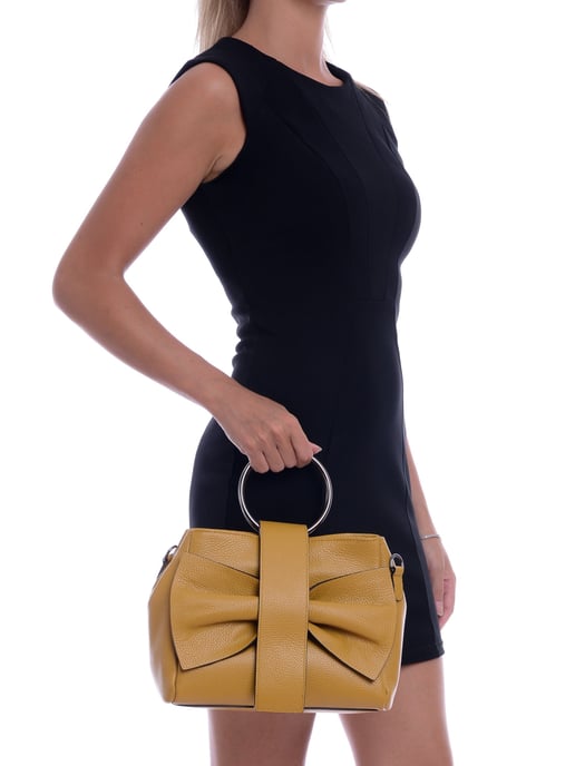 Roberta M SS22 RM 1627 Mustard Leather Bag - Image 5