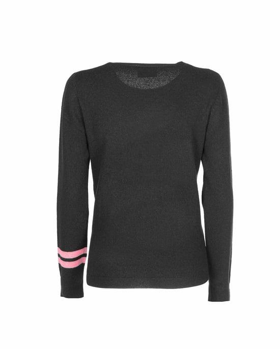 Crown Of Edinburgh Cashmere Crew Neck Sweater Stockbridge Black K