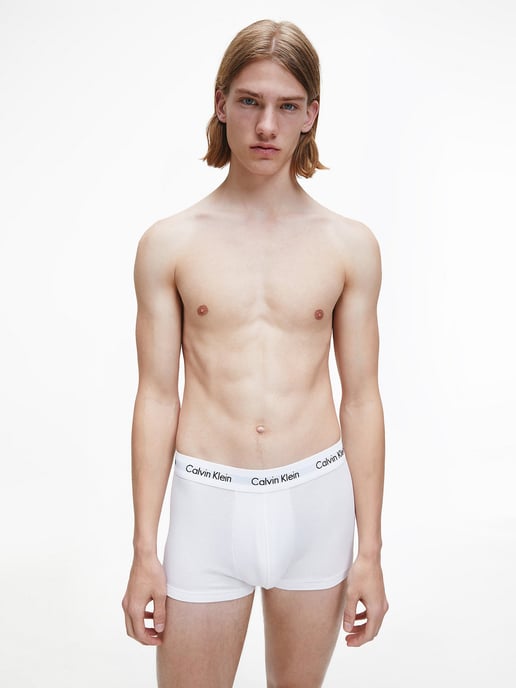 Calzoncillos Calvin Klein para hombre - 3 piezas - medio-alto - algodón elástico, negro/blanco/gris - Image 6