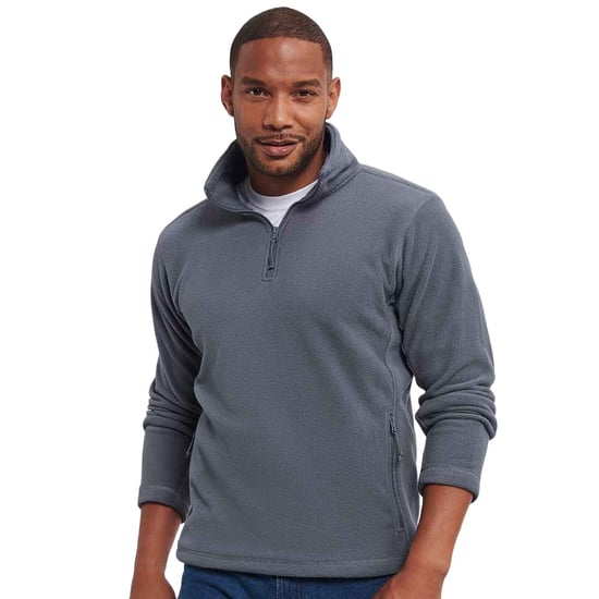 Russell Mens Zip Neck Outdoor Fleece Top (Convoy Grey) - Image 4
