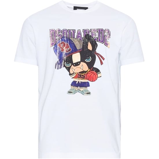 Dsquared2 Cool Fit Graphic Print Logo White T-Shirt