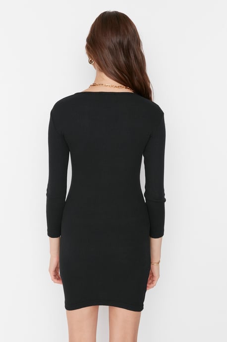 Trendyol Women's Scoop neck bodycone Midi Dress - Image 5