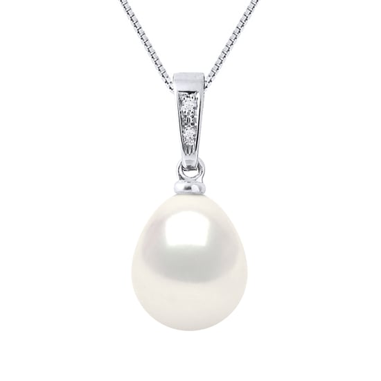 DIADEMA - Pendant - Diamonds - Real Freshwater Pearls - White - White Gold