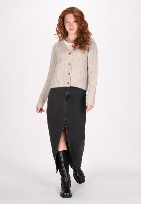 Dreimaster Cardigan women light brown melange - Image 2