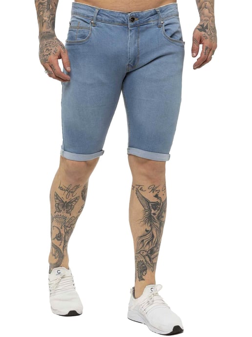 Kruze By Enzo | Pantalones cortos vaqueros ajustados para hombre - Image 1