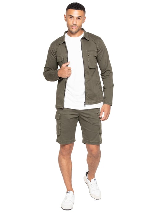 Enzo | Pantalones cortos cargo para hombre - Caqui - Image 6