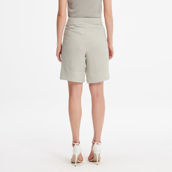 Striped straight shorts - Image 4