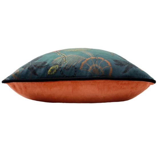 Funda de cojín de terciopelo con ribete de cebra tropical Paoletti - Image 3