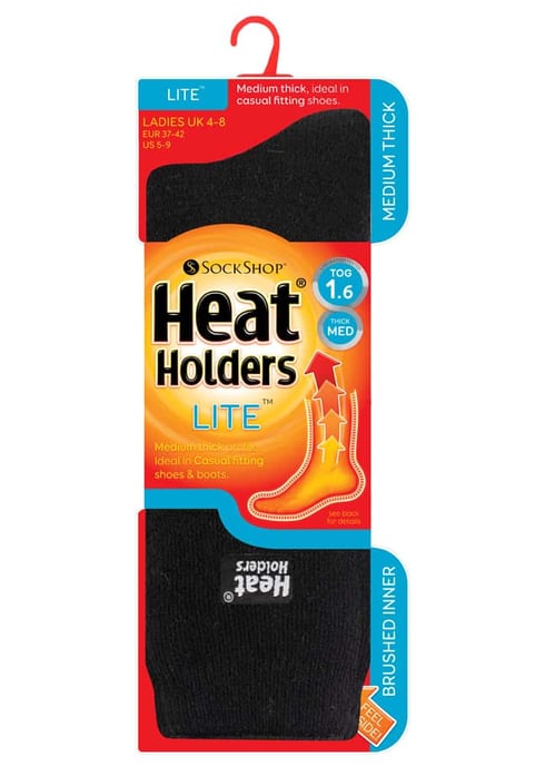 Heat Holders Lite - Calcetines térmicos de invierno para mujer en colores lisos - Negro - Image 2