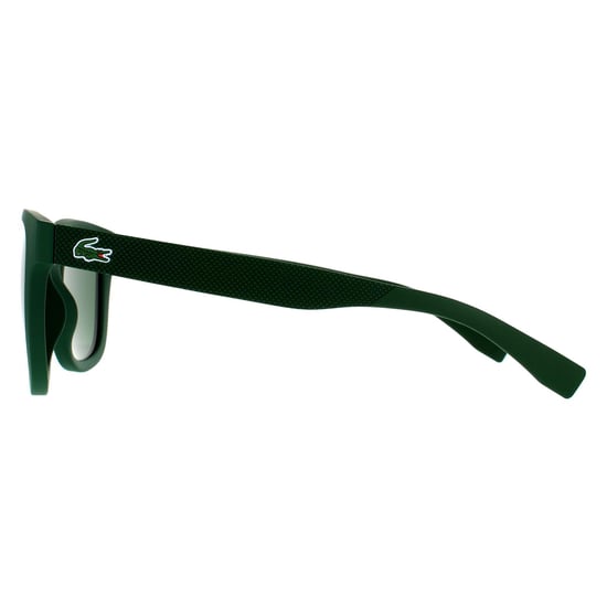 Gafas de sol Lacoste Square para hombres en verde mate y gris - Image 3