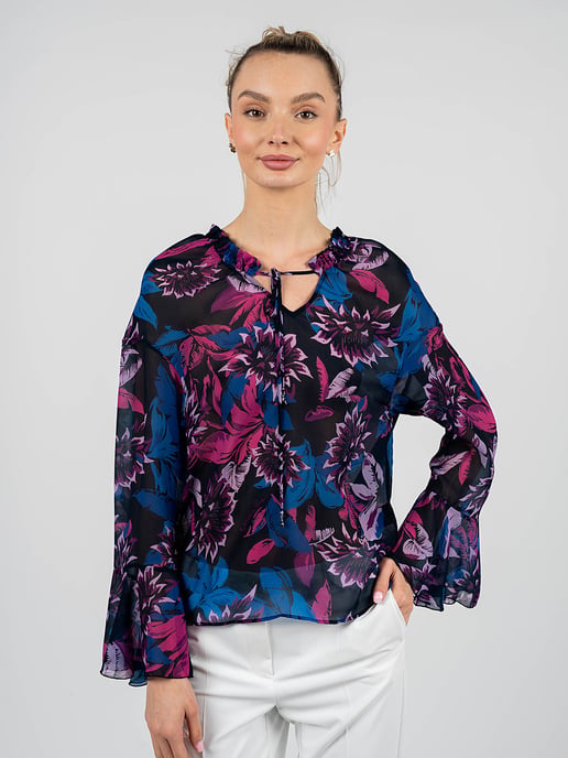 Patrizia Pepe Blusa de mujer azul, multicolor, Violeta - Image 3