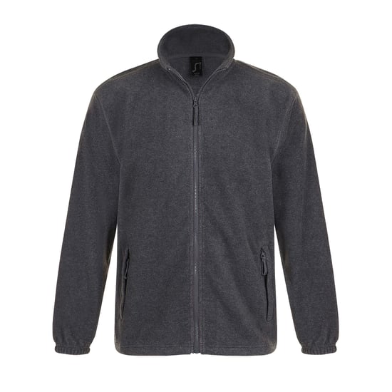 SOLS Mens North Full Zip Outdoor Fleece Jacket (Grey Marl) - Image 1