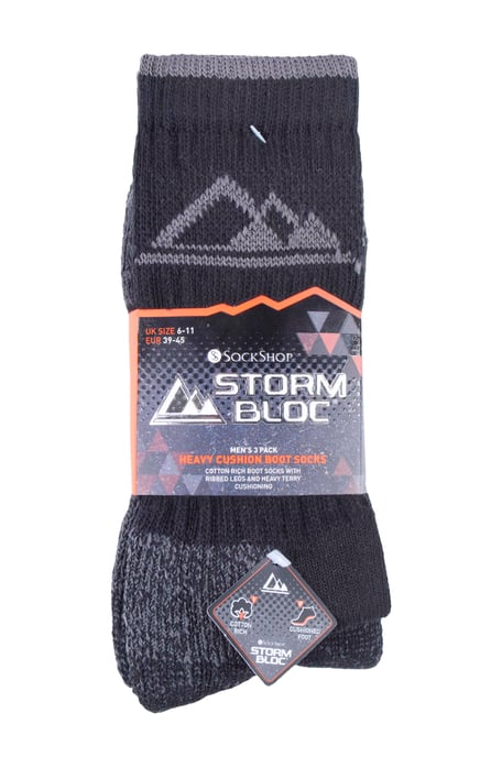 3 Pares Calcetines de Algodón para Senderismo para Hombre, Transpirables y Acolchados - Image 2