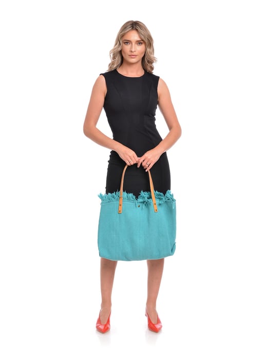 Renata Corsi SS22 RC 601T Turquoise Leather Bag - Image 5