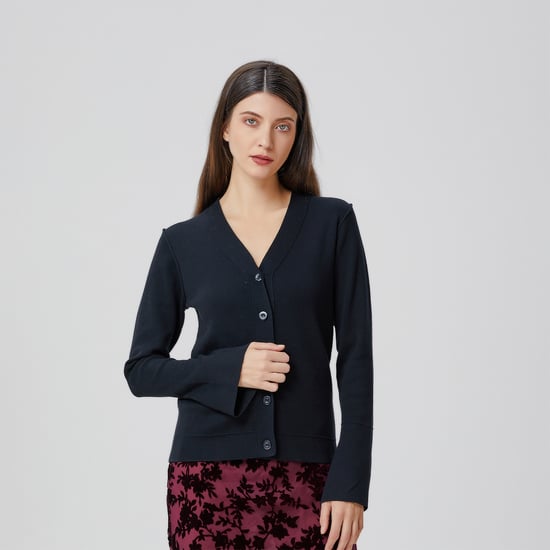 V neckline cardigan - Image 2