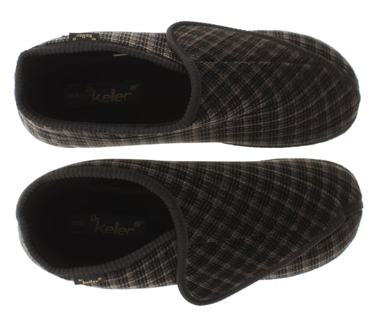 Dr Keller Mens Slippers Boots Gerry Touch Fastening black
