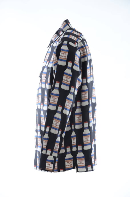 Camisa de Botellas de Seda para Hombre de Dolce & Gabbana - Image 3