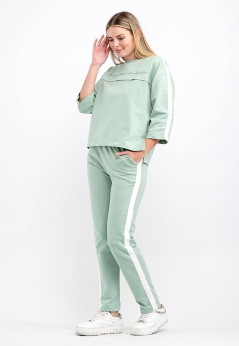 Tom Barron Ladies Half-short sleeve Tracksuit with Embroidery Detailing