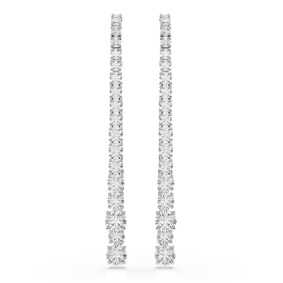Swarovski 'Matrix Tennis' Women's Base Metal Drop Earrings - Silver 5709257 - Image 1