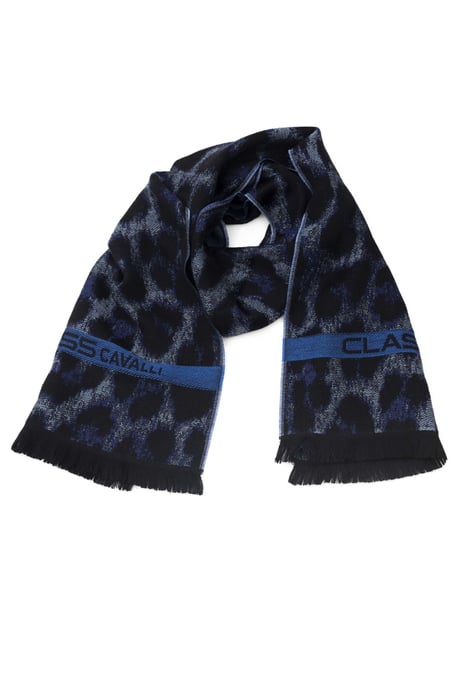 Bufanda de Lana Azul para Hombre Cavalli Class - Image 3