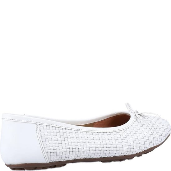 Hush Puppies Womens/Ladies Ballerina Leather Pumps (White) - Image 4