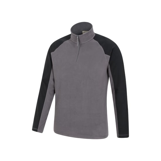 Mountain Warehouse Mens Ashbourne II Half Zip Fleece Top (Dark Grey) - Image 2