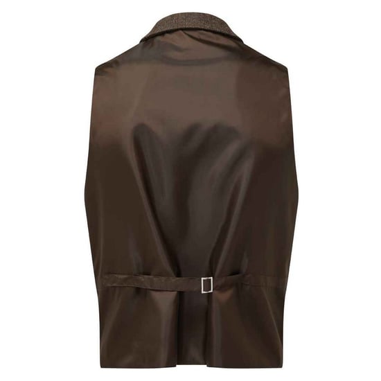 Premier Mens Herringbone Waistcoat (Brown) - Image 2