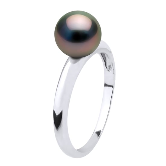 Ring Real Cultured Tahiti Pearl Round 7,5-8 mm - White Gold - Image 1
