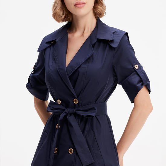 Cotton trench-coat dress - Image 2