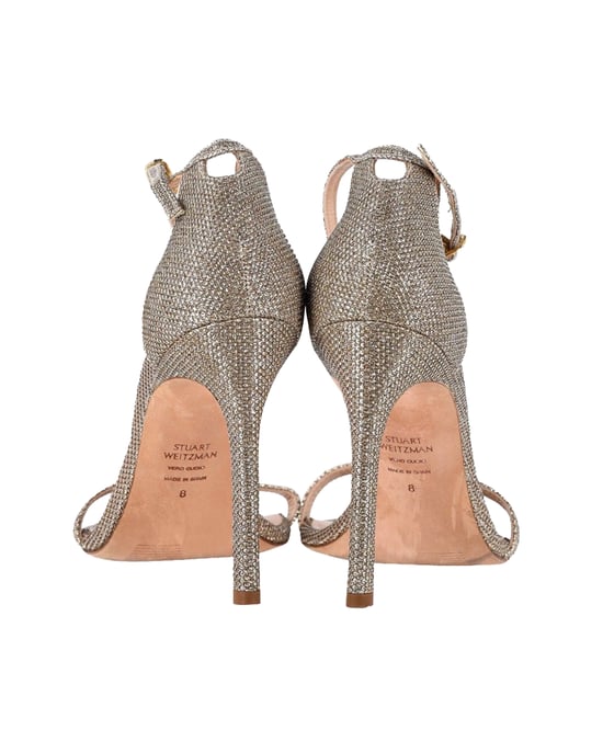 Stuart Weitzman Nudist Sandals in Gold Synthetic - Image 4