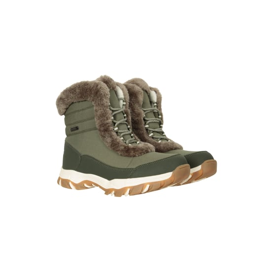 Mountain Warehouse Womens/Ladies Ohio Thermal Short Shaft Snow Boots (Light Khaki) - Image 1