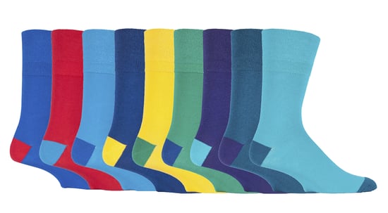 Gentle Grip - 9 Pares de Calcetines de Algodón No Elástico para Hombre - Colourburst Mix 2 - Image 1