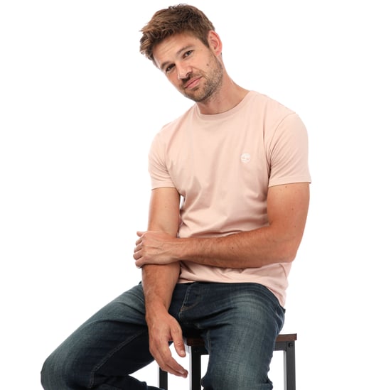 Men's Timberland Chest Logo T-Shirt in Rose