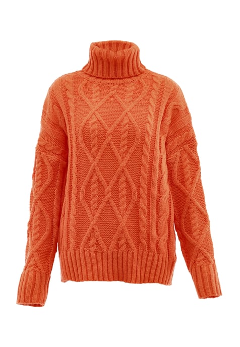Mymo Turtleneck pullover women orange - Image 1