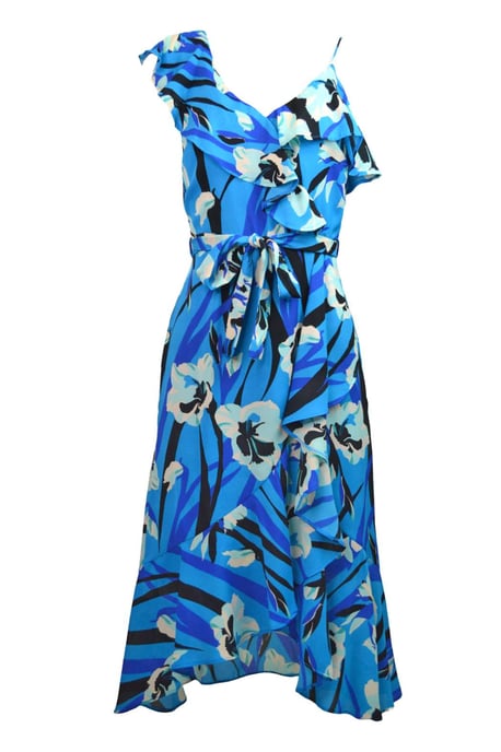 Blue Floral Strappy Dress