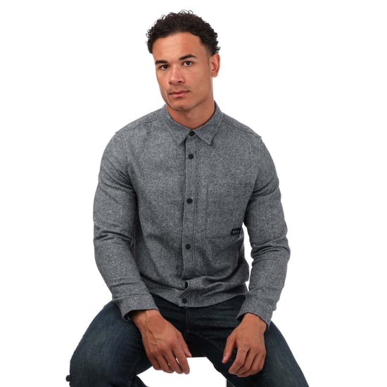 Men's Ben Sherman Brushed Twill Overshirt in Navy - Image 4