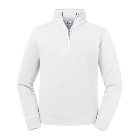 Russell Mens Authentic Zip Neck Sweatshirt (White) - Image 1