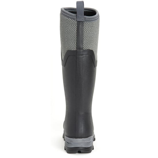 Muck Boots Arctic Ice Tall Rubber Black/Grey Geometric Wellington Boots - Image 2