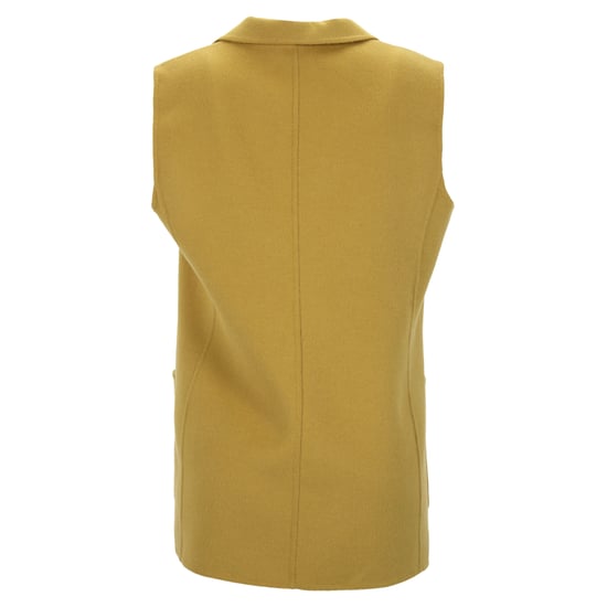 Max Mara Double Faced Vest in Yellow Wool - Image 3